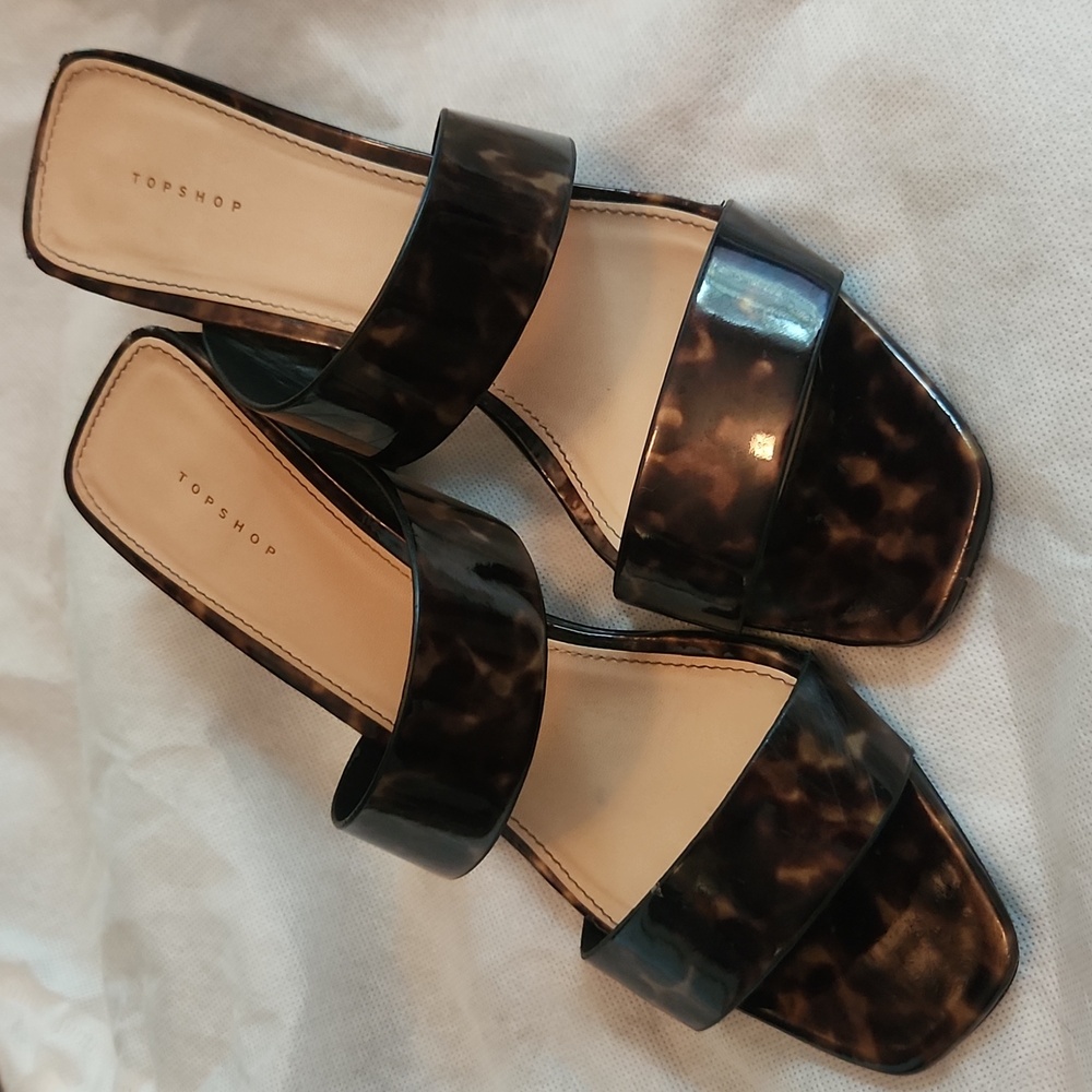 Topshop Tortoise Shell Mules